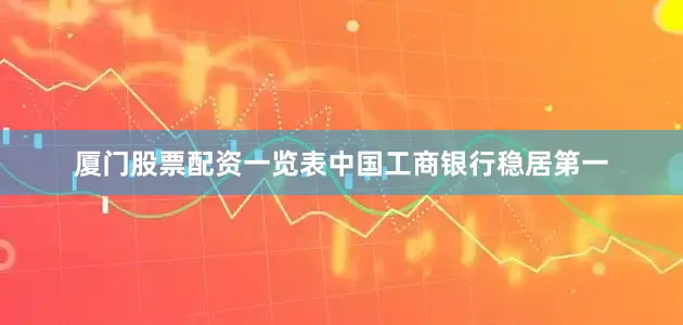 厦门股票配资一览表中国工商银行稳居第一